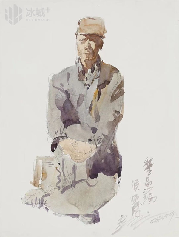 赵云龙 沙场师傅 水彩画 2008