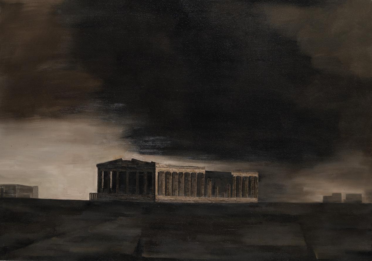 陈瑞奕《读城-帕特农》 布面油画 140x100cm 2011年