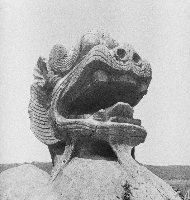 1944年，德国学者阿尔弗雷德・霍夫曼和女摄影师赫达・莫里逊行走于南京周边的乡村，拍摄了一批珍贵的南朝石刻照片。赫达拍摄的照片1945年由上海Verlag von Max Noessler & Co.出版德文本，书名为Nanking（《南京》），书中“六朝陵墓”一章中就收入狮子冲陵墓石刻影像。