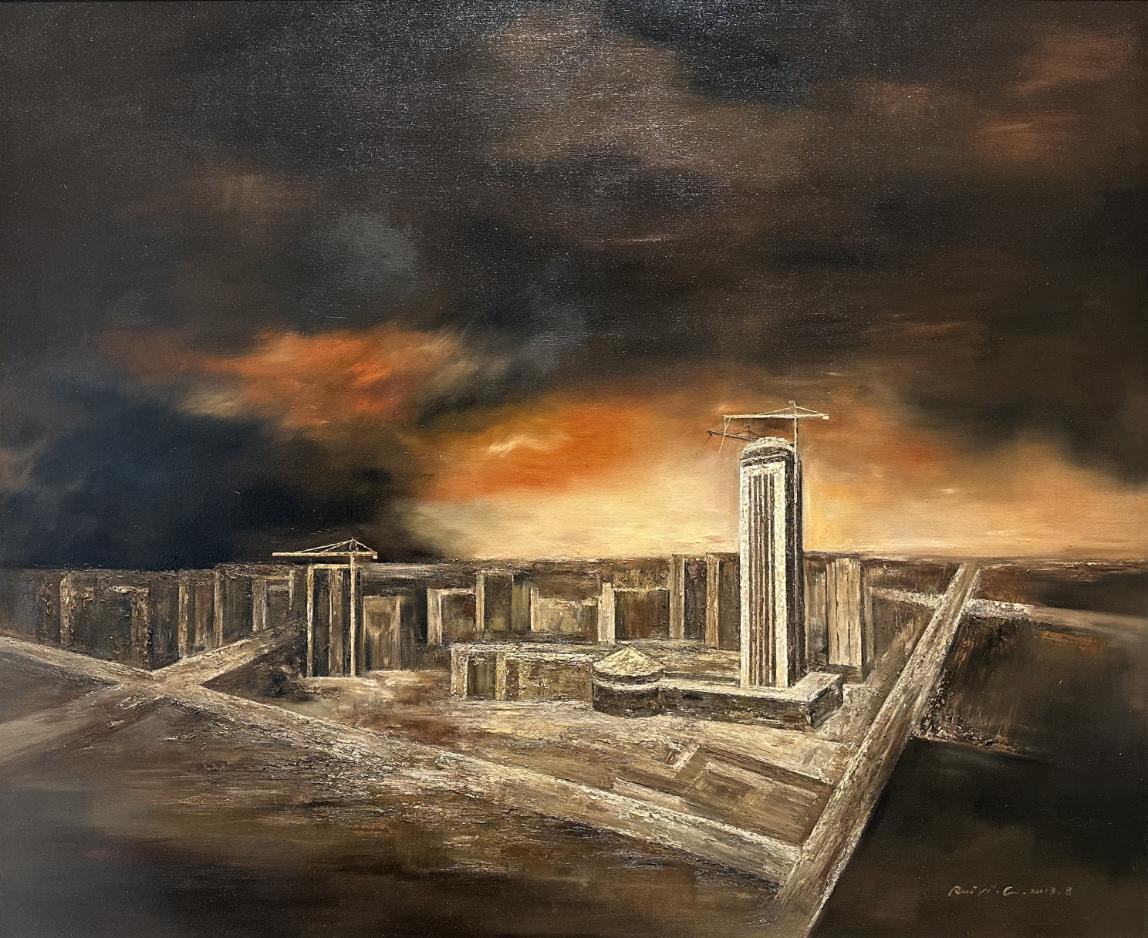 陈瑞奕《读城-深圳国贸》 布面油画 180x150cm 2018年