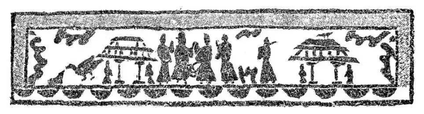 亲迎图画像砖（徐州汉兵马俑博物馆）