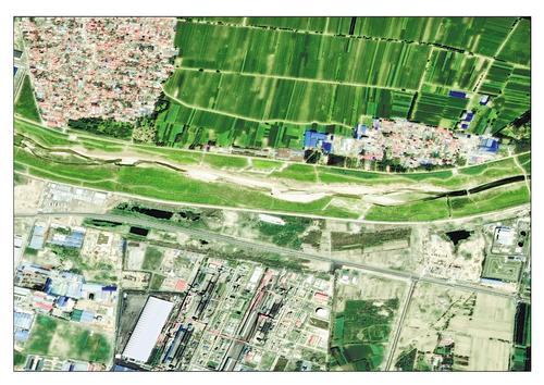 2024年7月18日，定州唐河湿地公园呈现“唐水秋风”美景。 高分湖北中心供图