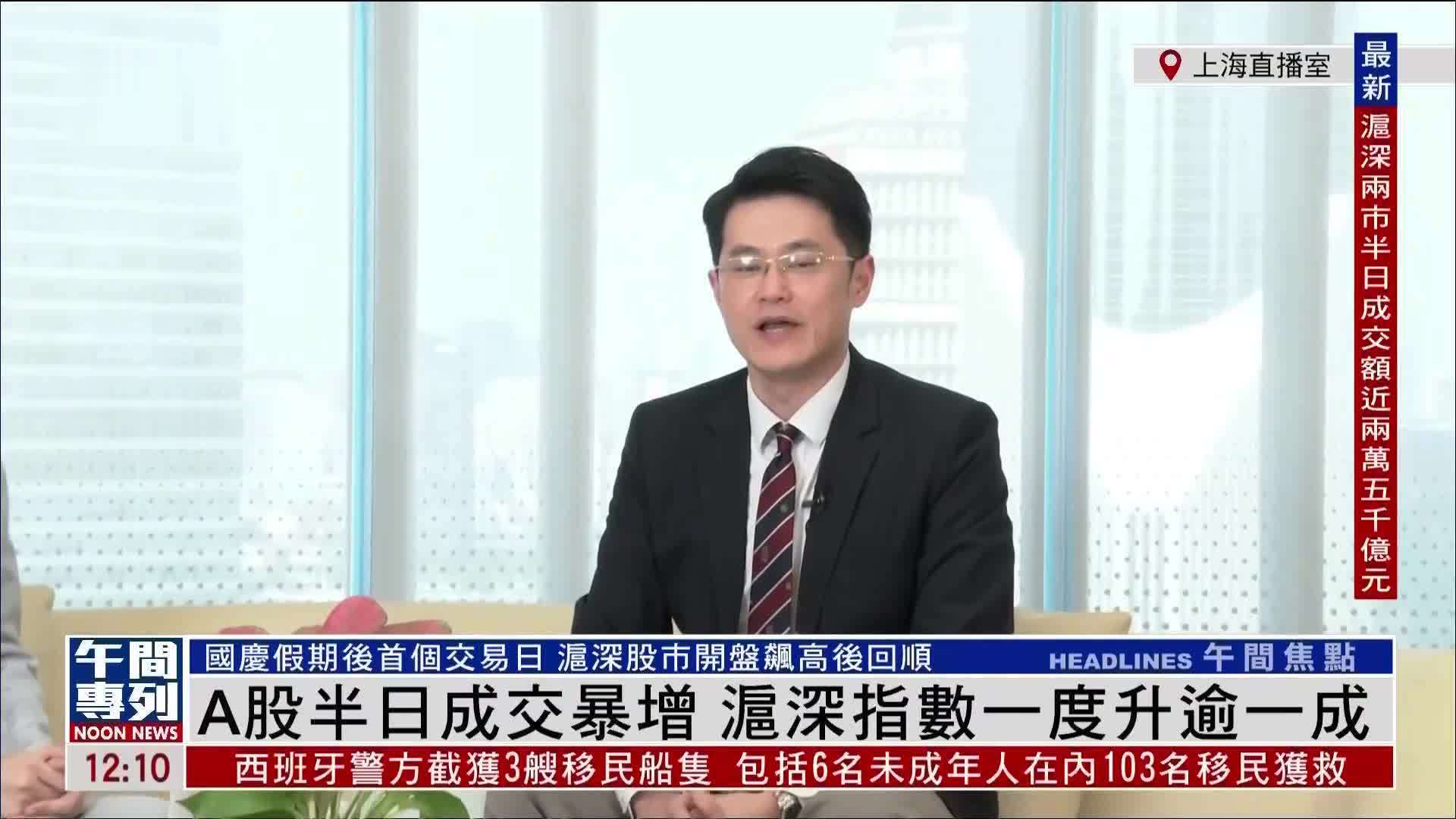 记者连线|A股半日成交暴增 沪深指数一度升逾一成_凤凰网视频_凤凰网