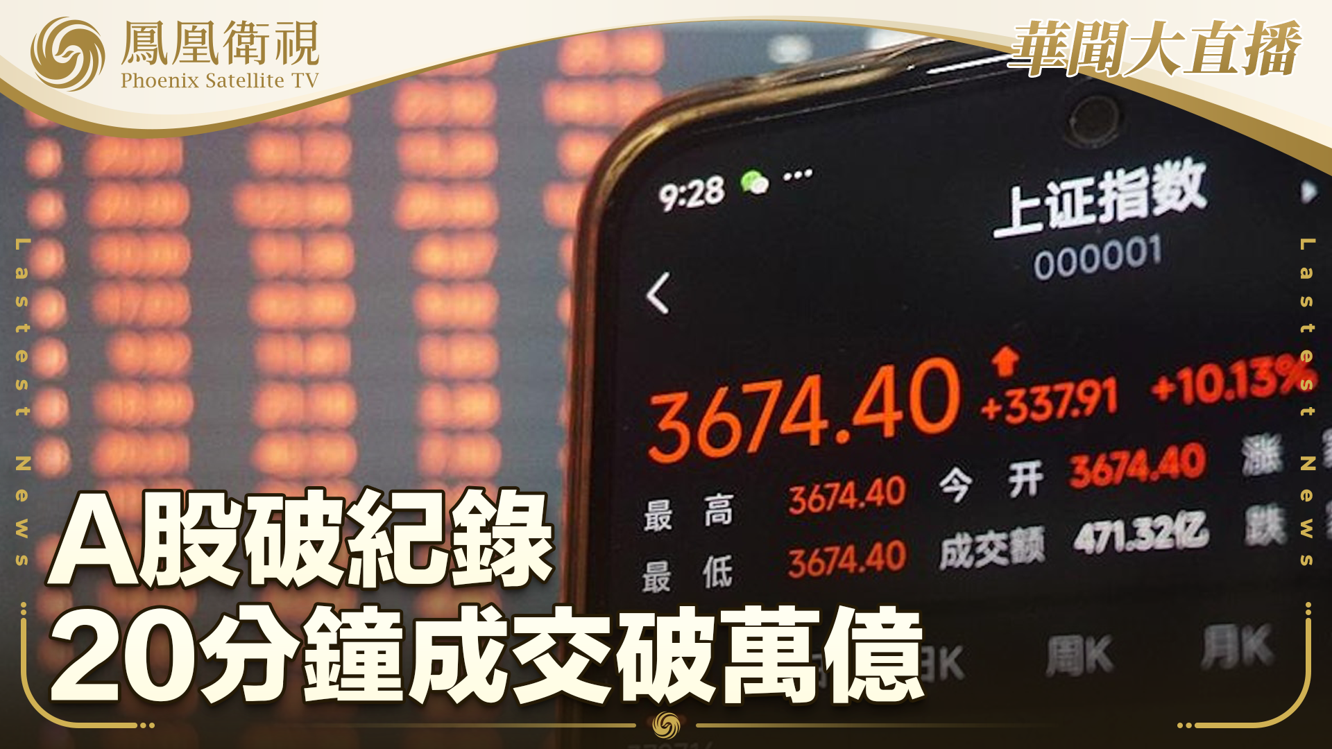 A股破纪录 20分钟成交破万亿_凤凰网视频_凤凰网