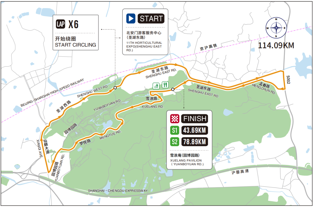 环太湖赛江宁赛段路线图