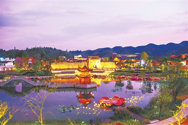 定南县：客家古城夜景如画（图）