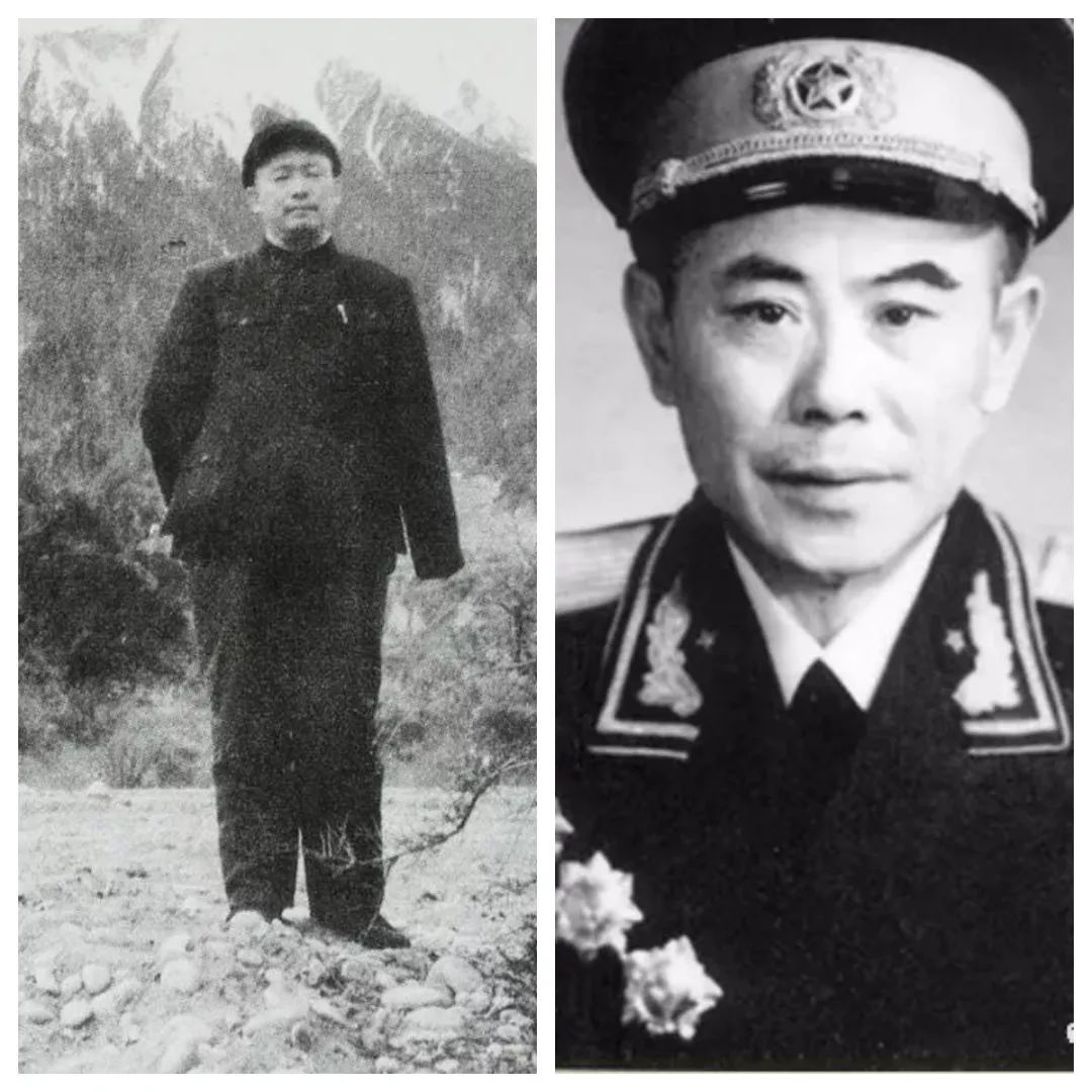 余秋里（左）童炎生（右）