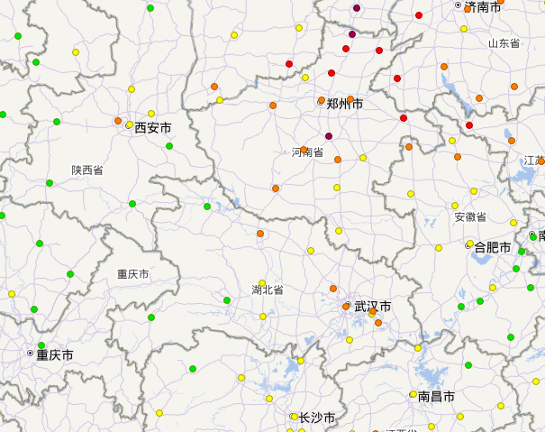 图 2024年10月15日8时空气质量实时报