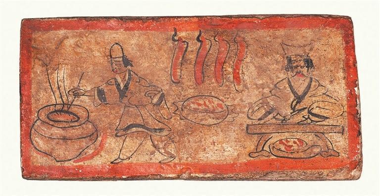 烤肉煮肉图画像砖