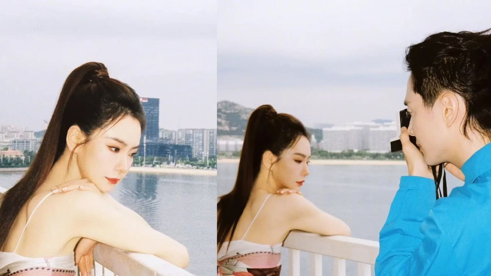 戚薇与老公李承铉甜蜜互拍 两人双目对视眼神拉丝封面图