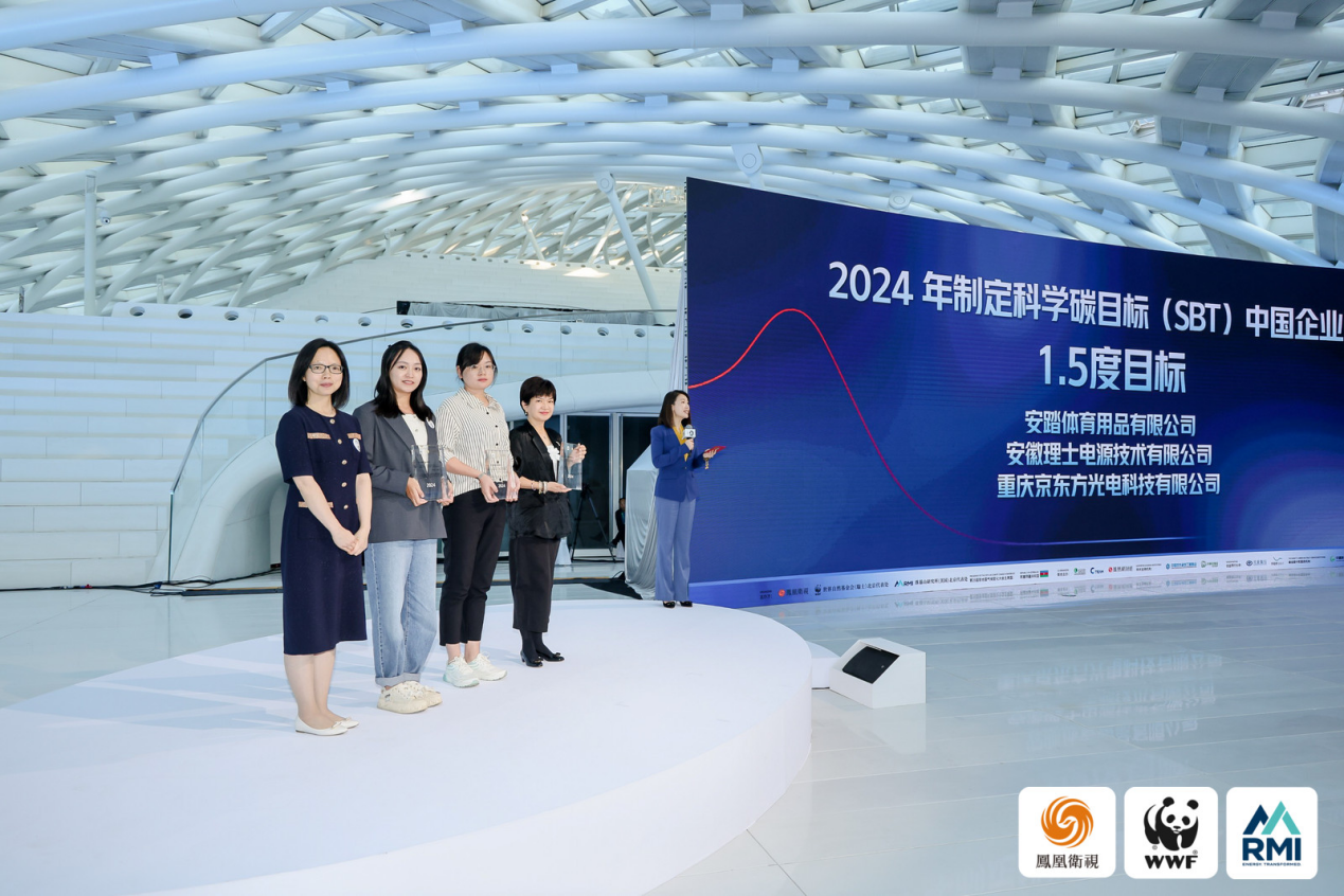 中国企业制定科学碳目标证书颁发仪式