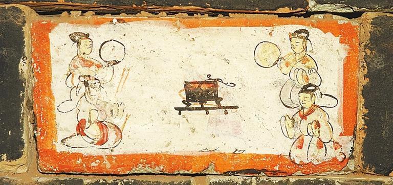 燕居图画像砖（本版图片由甘肃省博物馆提供）