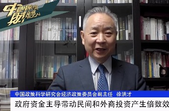 中国政策科学研究会经济政策委员会副主任徐洪才：政府资金主导带动民间和外商投资产生倍数效应