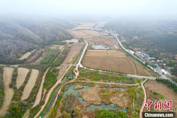 航拍南泥湾国家湿地公园