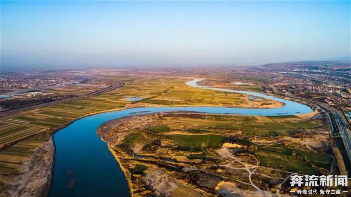 ▲西安附近的蓝色渭河