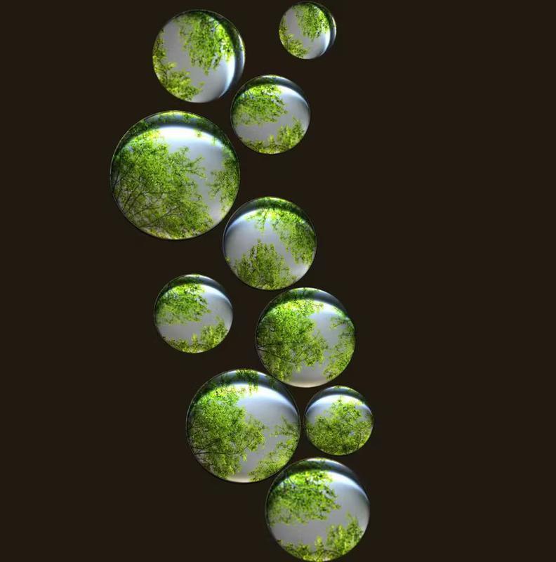 科普装置“树木的礼让”效果图。