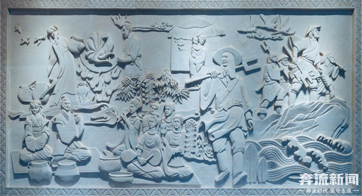 ▲大禹导渭的浮雕