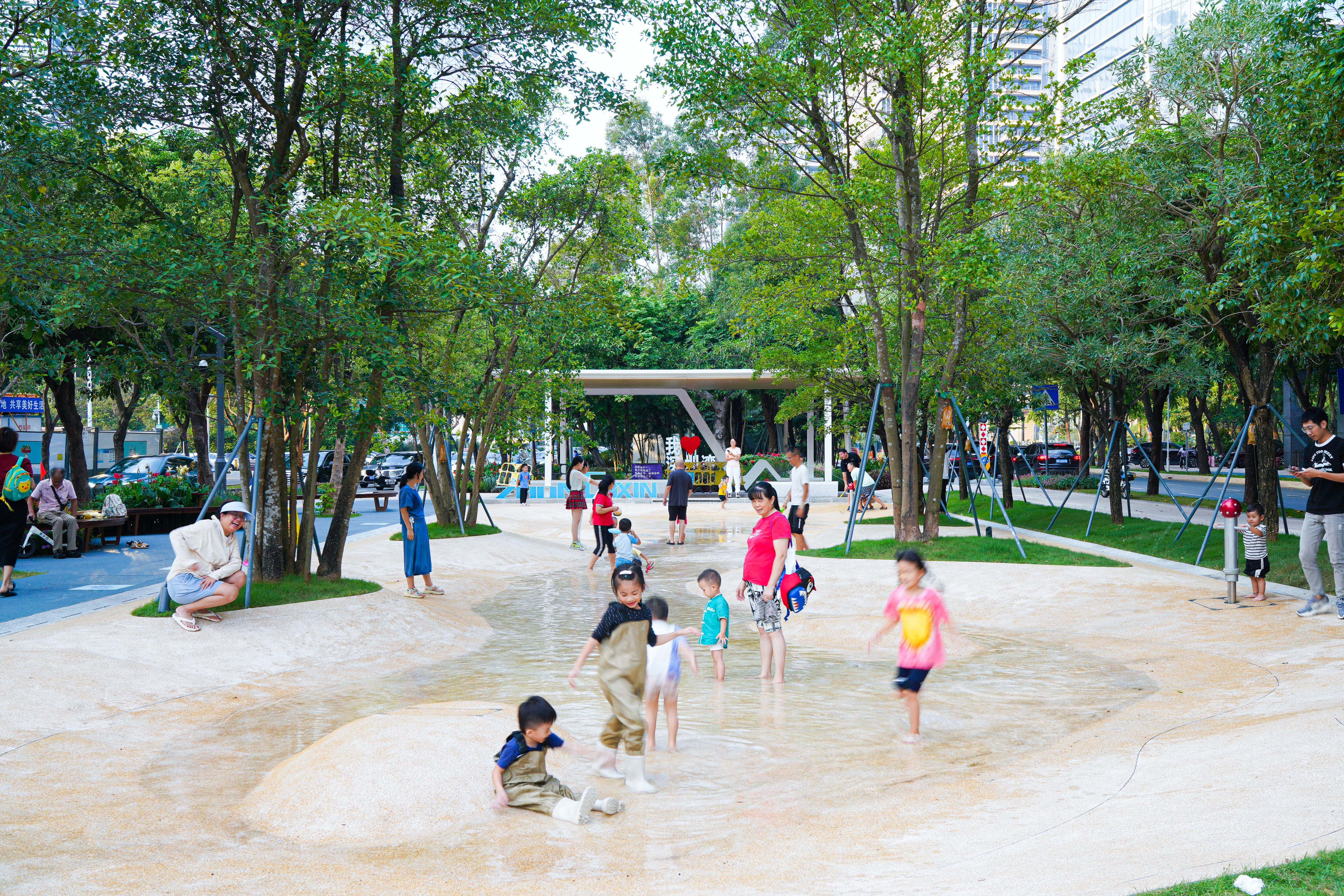 中心河嬉水园改造后