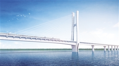 隆兴大桥南支铁路桥效果图