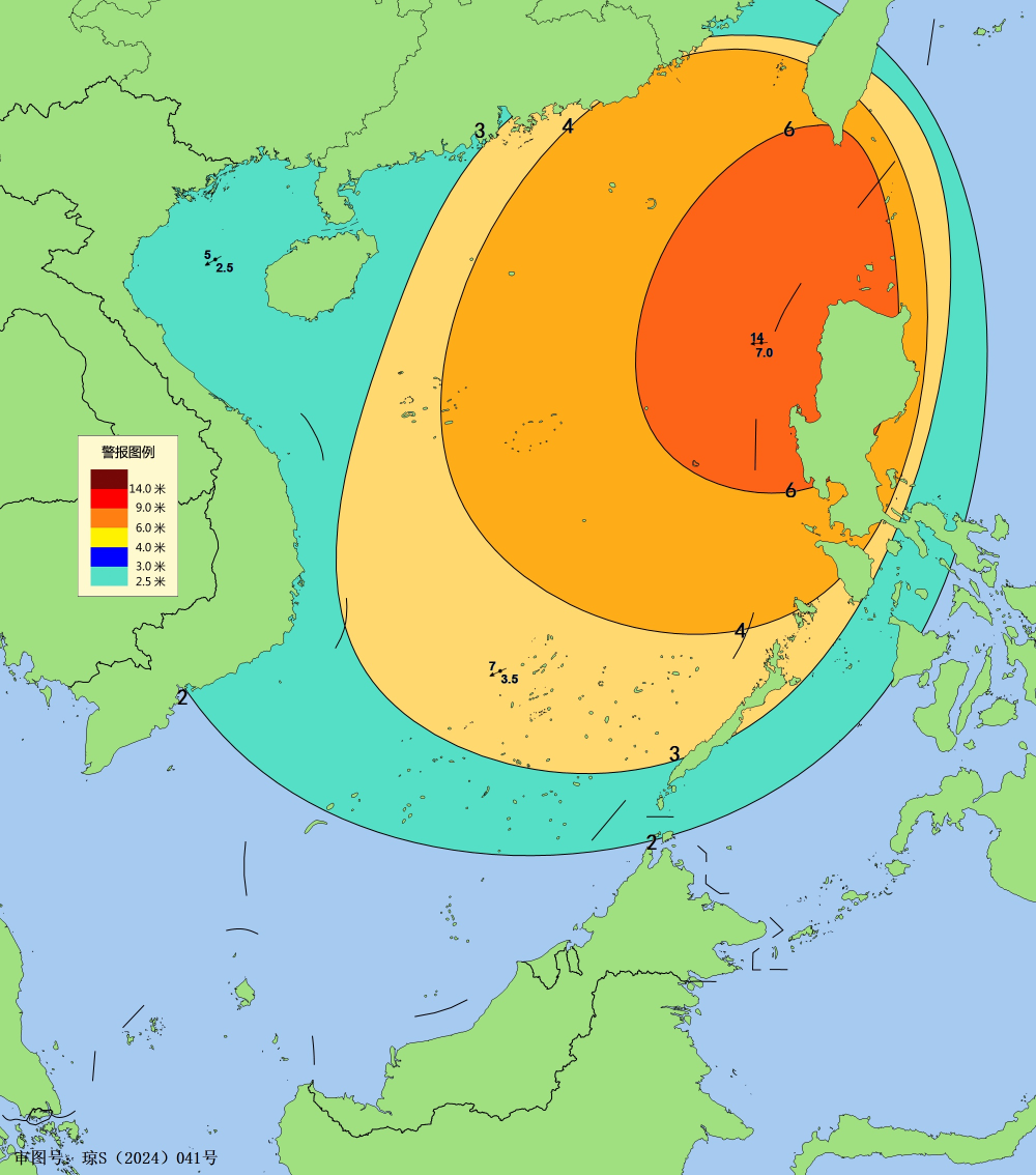 南海海浪预报图