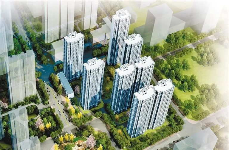 长安区郭北村城改安置项目规划效果图。