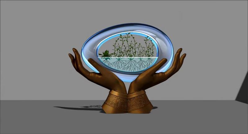 科普装置“水域净化师”效果图。