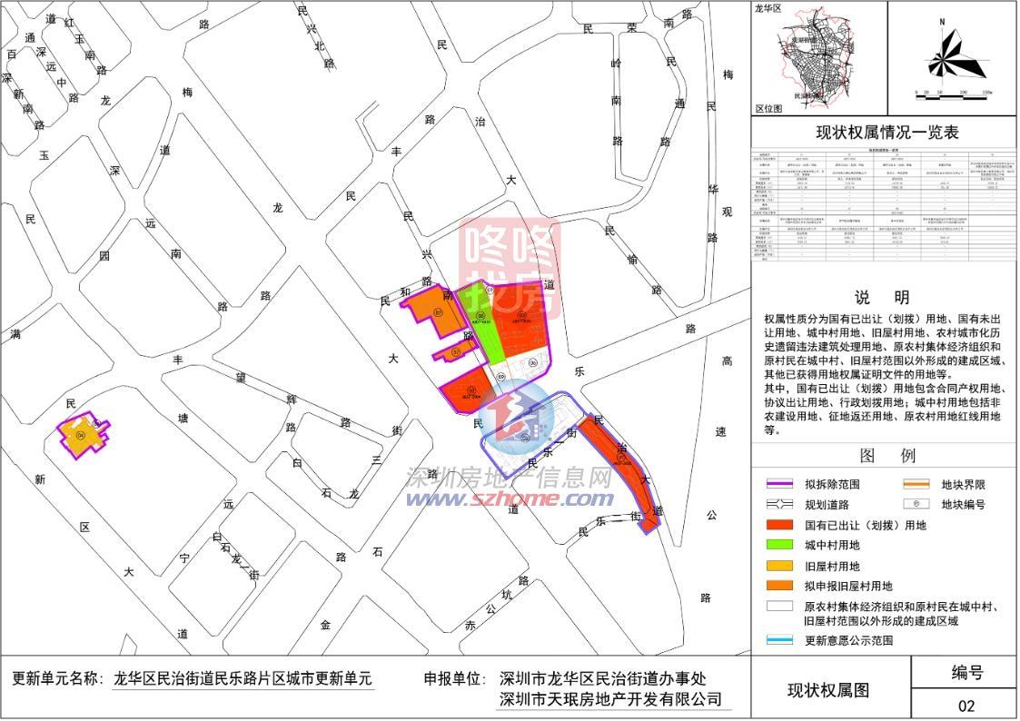 深圳北商圈，龙华平易近乐路片区更新单位意愿公示！拟拆约8.8万平