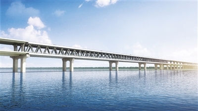 隆兴大桥中支主桥效果图