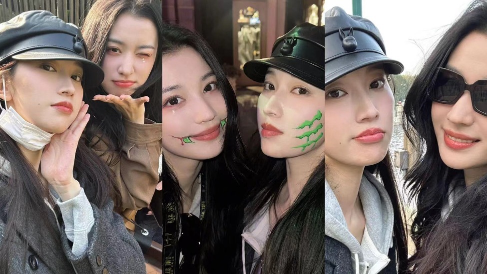 刘令姿王楚然环球影城亲密自拍 展现甜美可爱风封面图