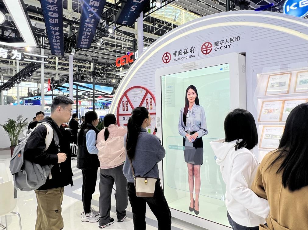 图为中国银行数字科技展示区 李嘉豪/摄