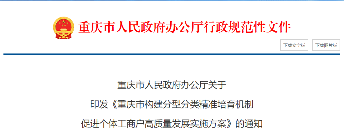 “三型”梯次培育体系、“五项赋能”行动……重庆力促个体工商户高质量发展