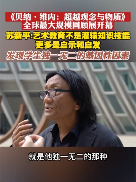 《贝纳·维内：超越观念与物质》全球最大规模回顾展开幕，苏新平：艺术教育不是灌输知识技能，更多是启示和启发，发现学生独一无二的基因性因素