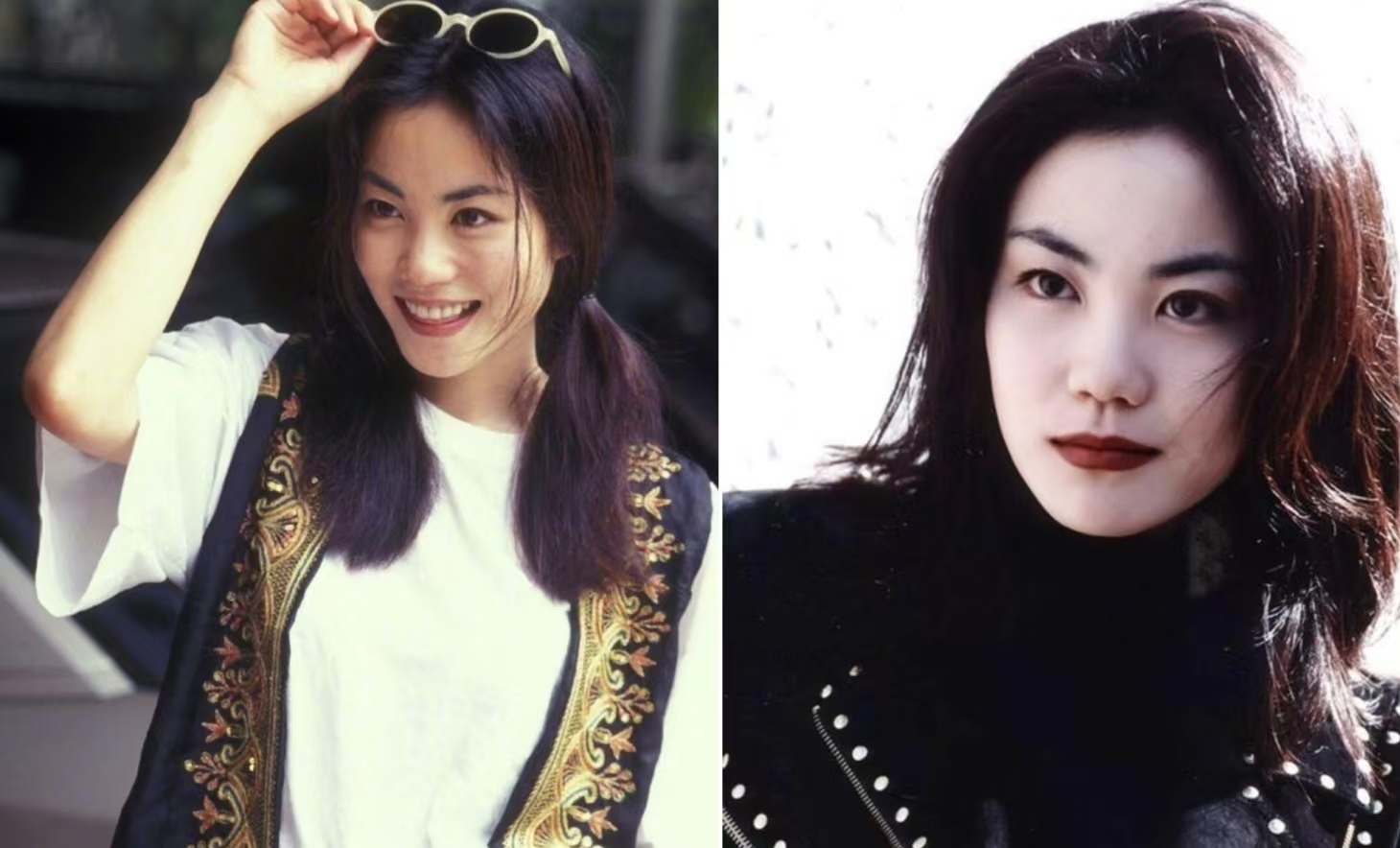 王菲有多美？93年她和朱茵合影，那年24岁，气质非凡，清冷脱俗封面图