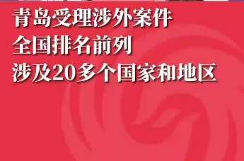 涉及20多个国家和地区，青岛受理涉外案件全国排名前列