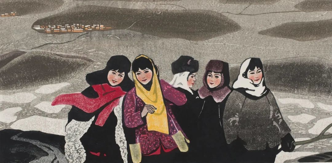 张良武 《丫儿》 1983年 版画