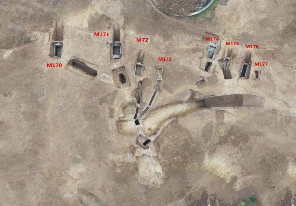 张昭家族墓航拍图。南京市考古研究院供图