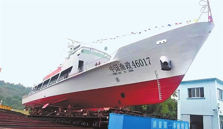 装备河柴重工高速大功率柴油机的渔政船。受访者供图