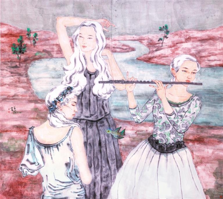 远方（中国画）丘宁