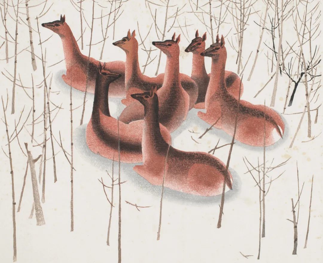 刘全德 《憩》 1985年 版画