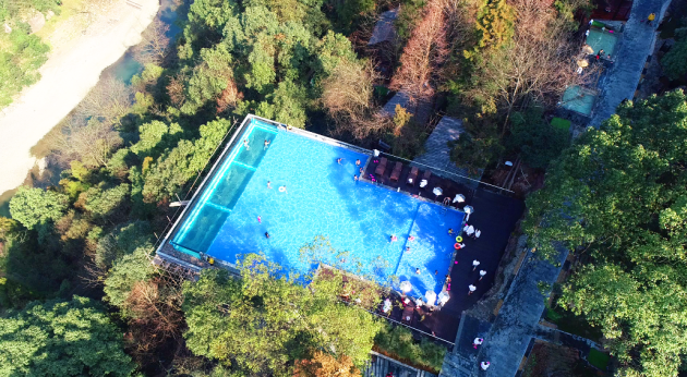 ▲不二门温泉全景