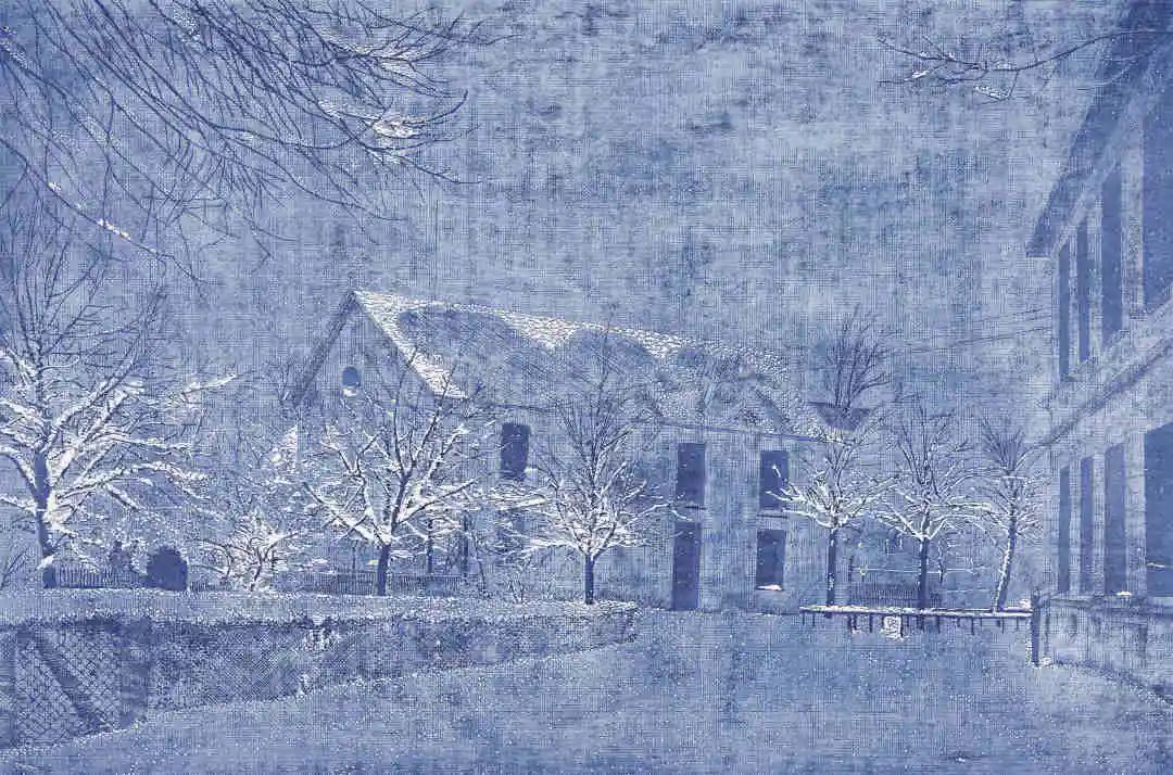 郭庆文 《工作室·雪》 2013年 版画