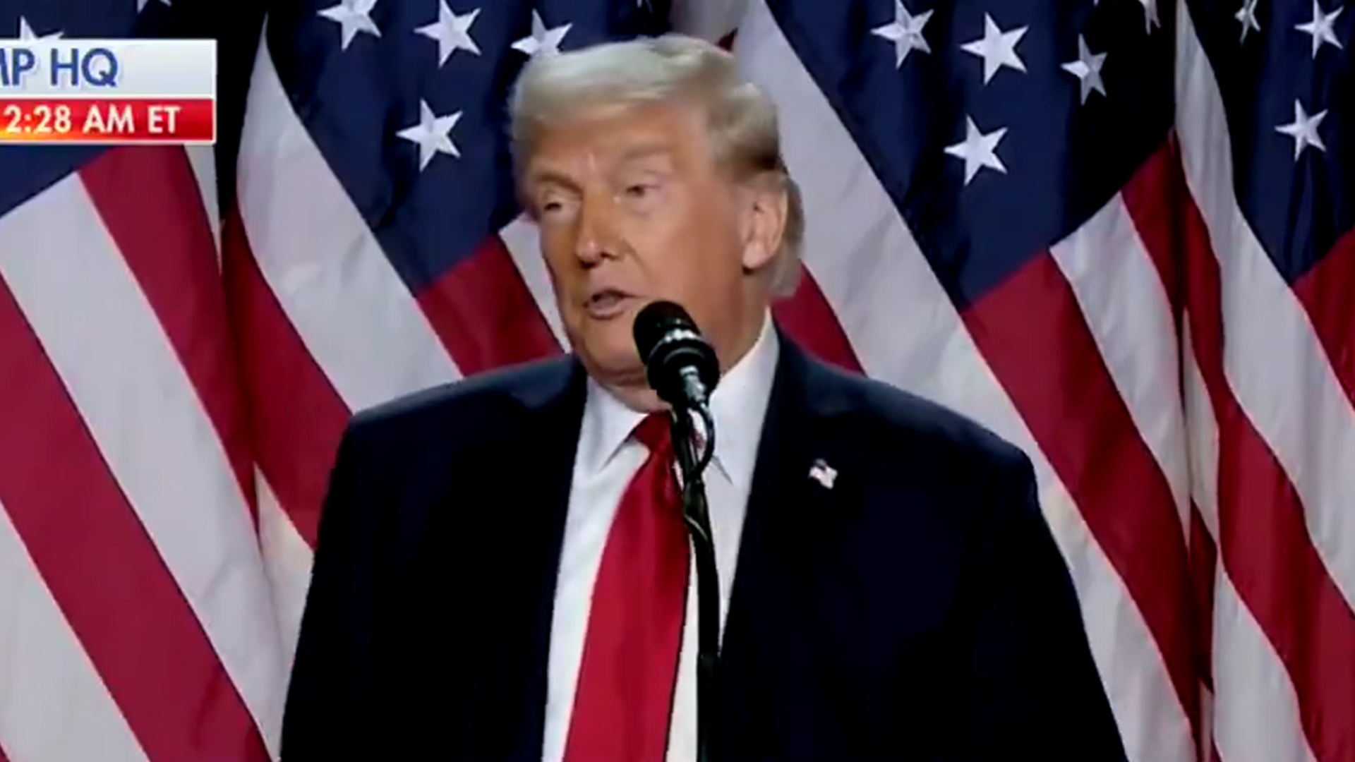 特朗普发表胜选演讲：我们取得了最了不起的政治胜利