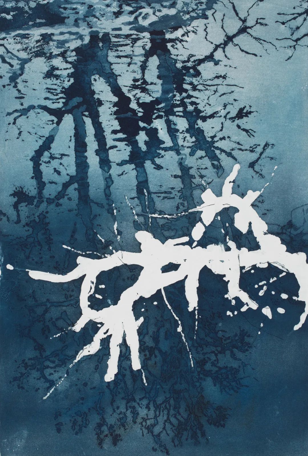 约翰·普勒斯顿（英国） 《水上雪》 2013年 版画