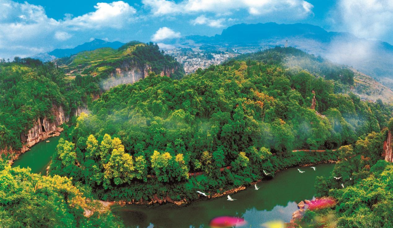 ▲不二门国家森林公园全景