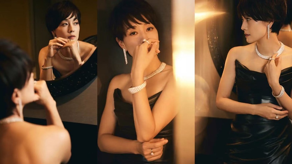 马伊琍新写真曝光 黑色抹胸裙展现优雅干练风姿封面图