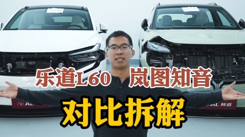对比拆解乐道L60和岚图知音，差别不小#新能源汽车 #乐道汽车