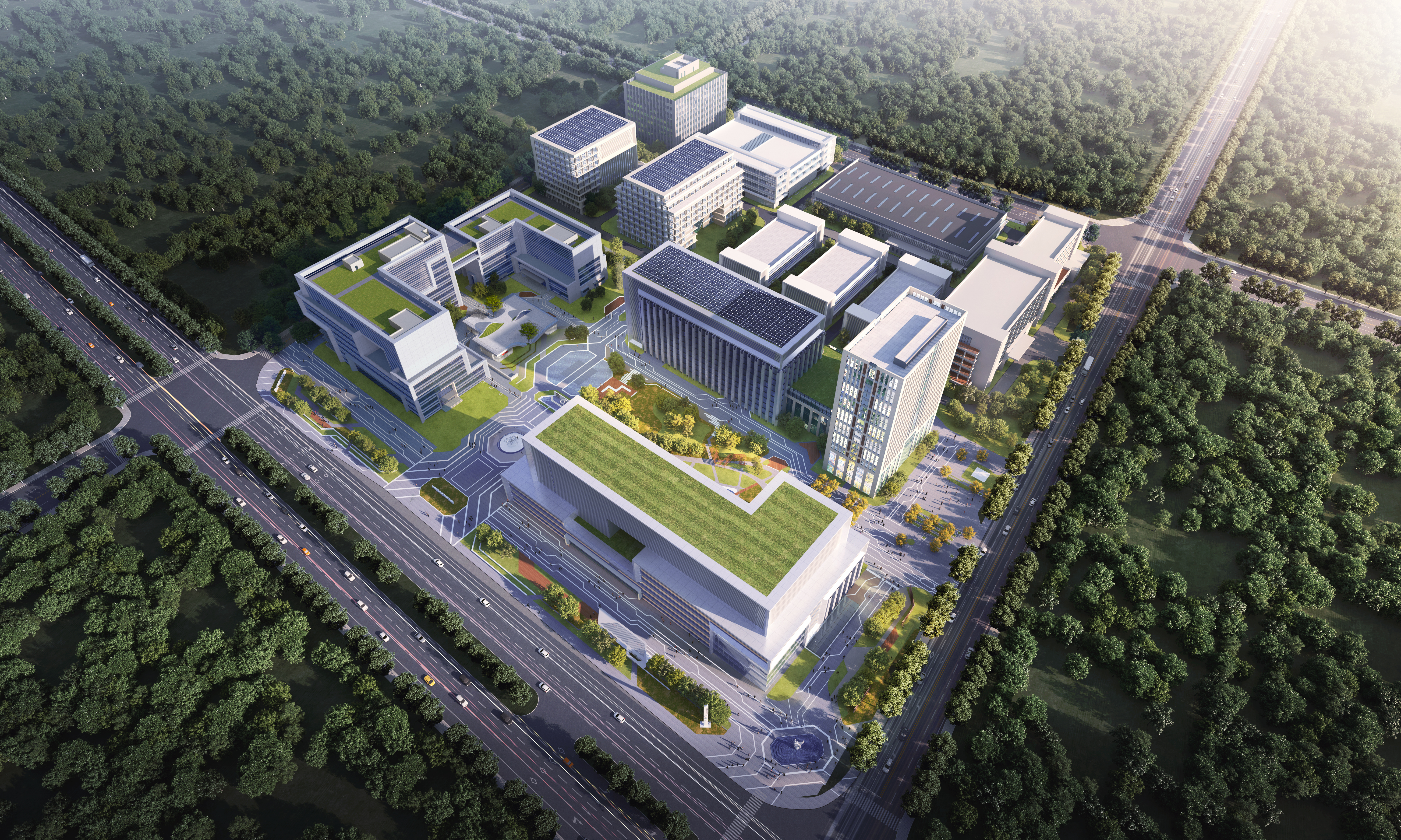 ▲中交长江绿色创新产业园项目效果图。中交一公局供图