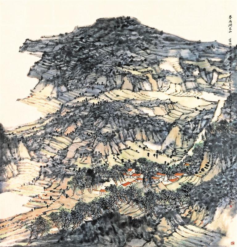 春雨润家山（中国画）毛文琳