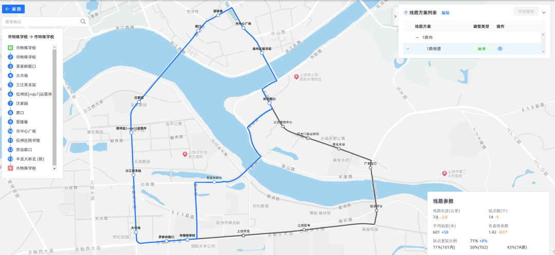 上饶多条公交线路临时调整