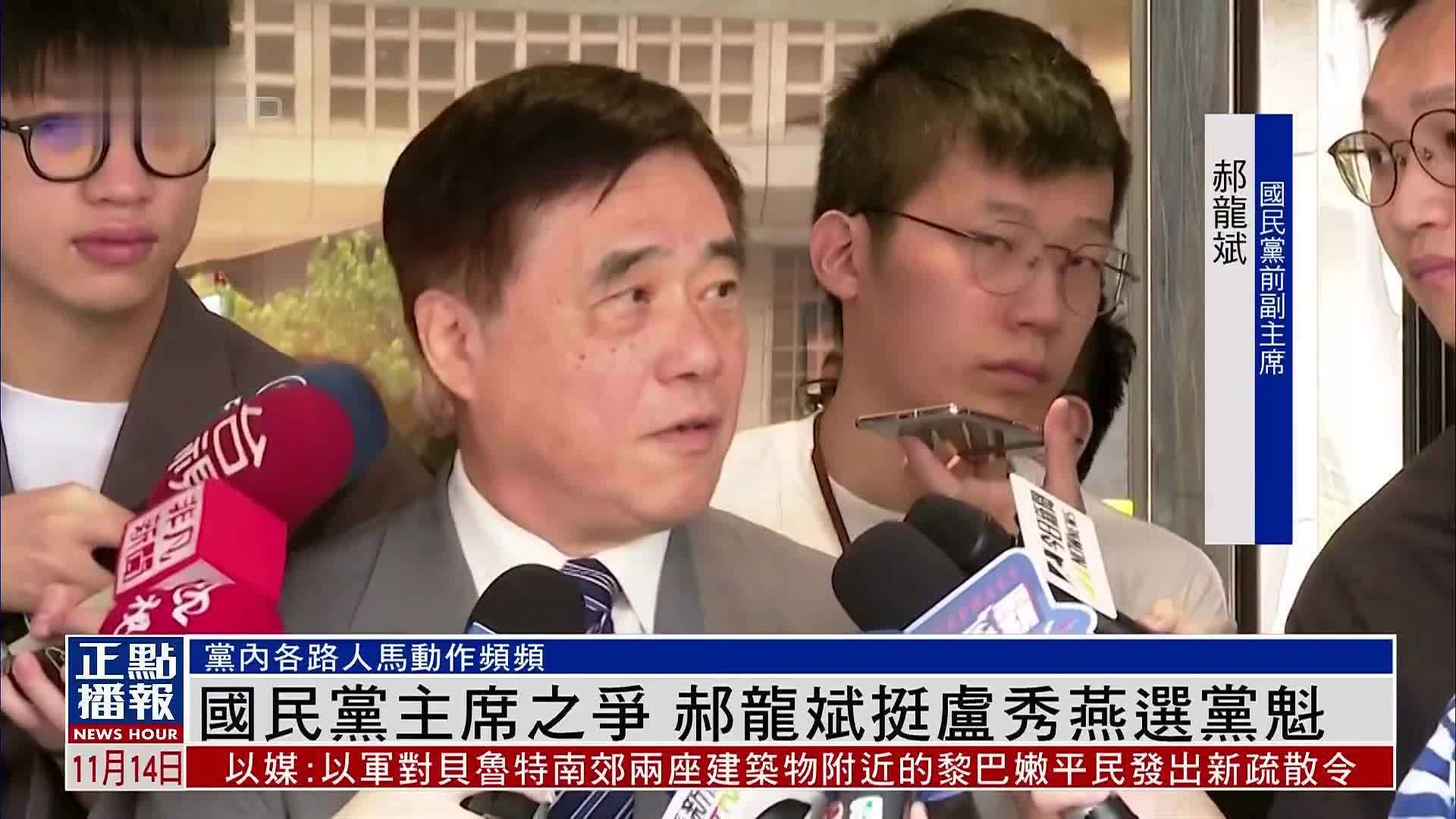 国民党主席之争 郝龙斌挺卢秀燕选党魁